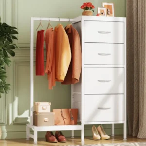 Dresser with Hanging Rack